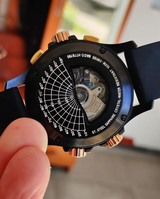 Ceas Hamilton X-Wind rose gold nou valjoux 7750 tag heuer longines