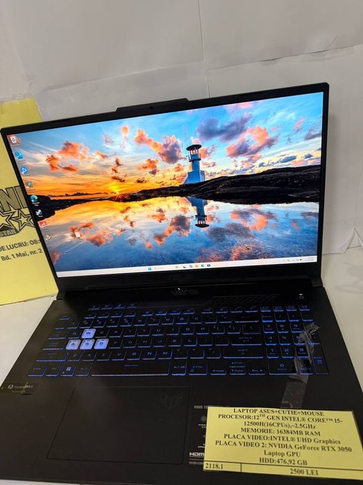 Laptop asus + incarcator (ctg)