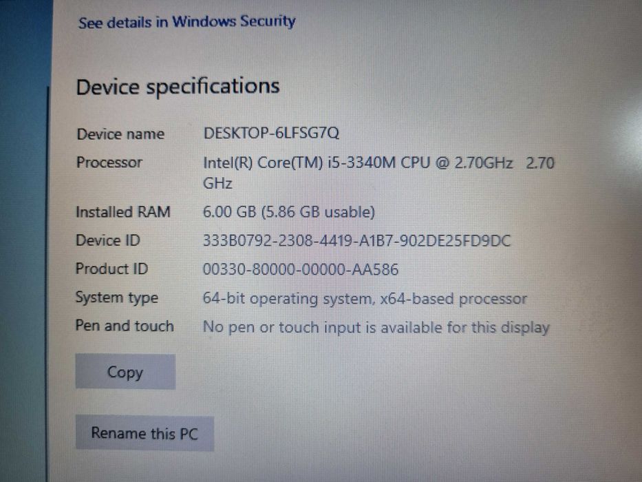 Laptop Fujitsu Lifebook E752 15.6″ HD, Intel Core i5-3340M 2.70 GHz