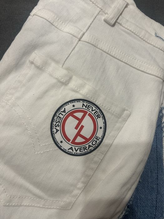 Дънки Аlessa / бели с дънкови джобчета