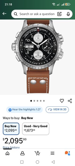 Часы Hamilton watch khaki Aviation X-wind Auto chrono (swiss made)