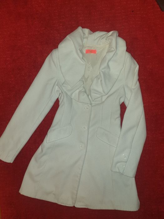 Palton BSB dama alb elegant, marimea 44