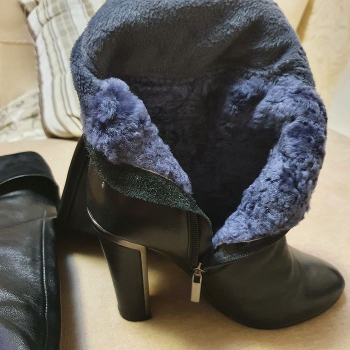 Женские кожаные сапоги и ботинки