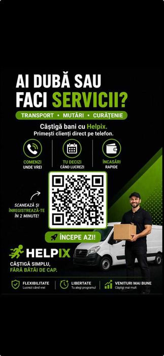 Castiga extra cu masina ta-colaborare transport Helpix