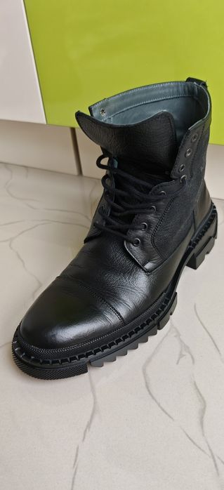 Bocanci tip army, Piele, Negri, 42.5