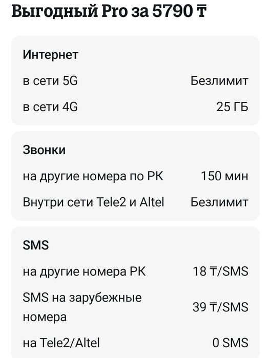 Сим Карта от оператора Теле 2