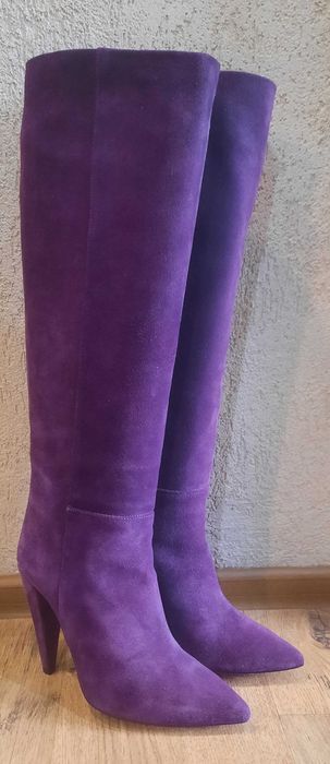 Superbe cizme mov din piele intoarsa PINKO originale noi divine marime 39