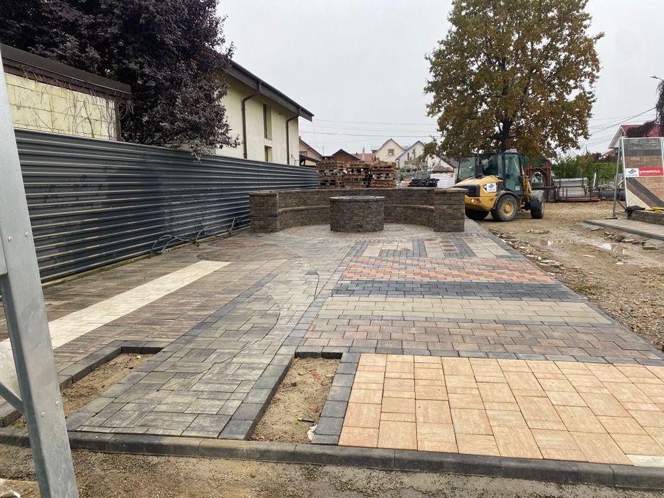 Montam borduri rigole pavaj