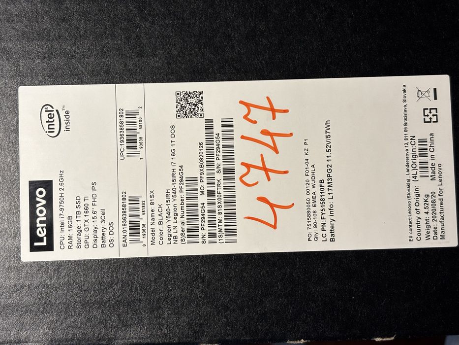 Lenovo Legion Y540-15IRH