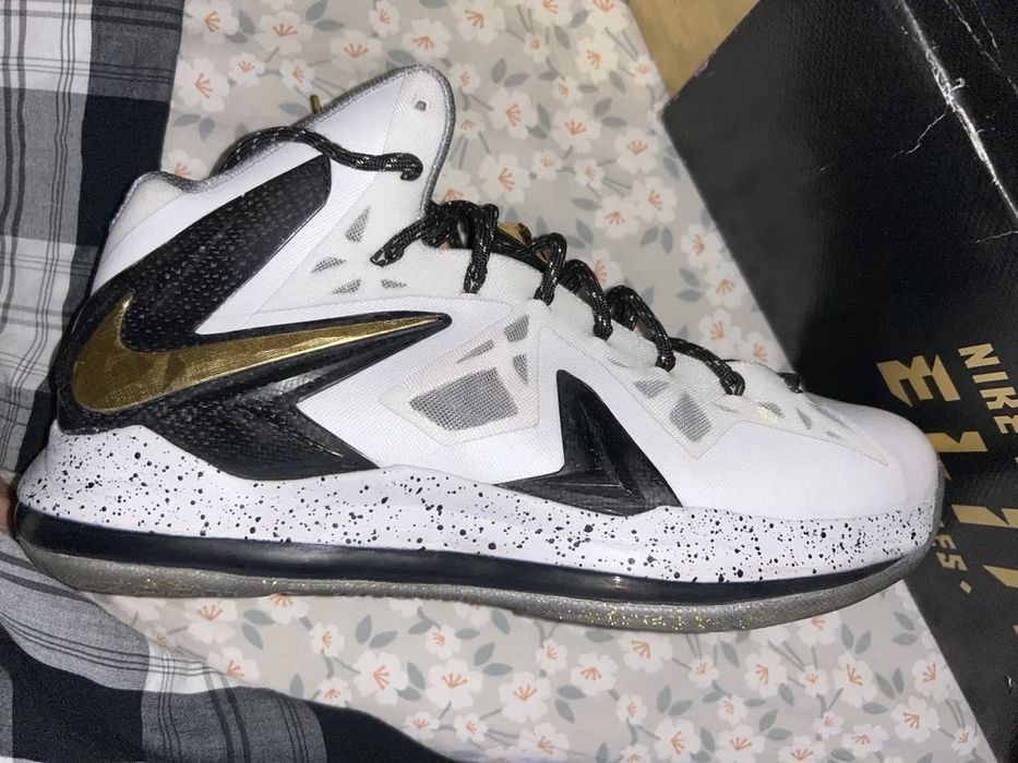 Nike Lebron 10 Elite PS White Gold