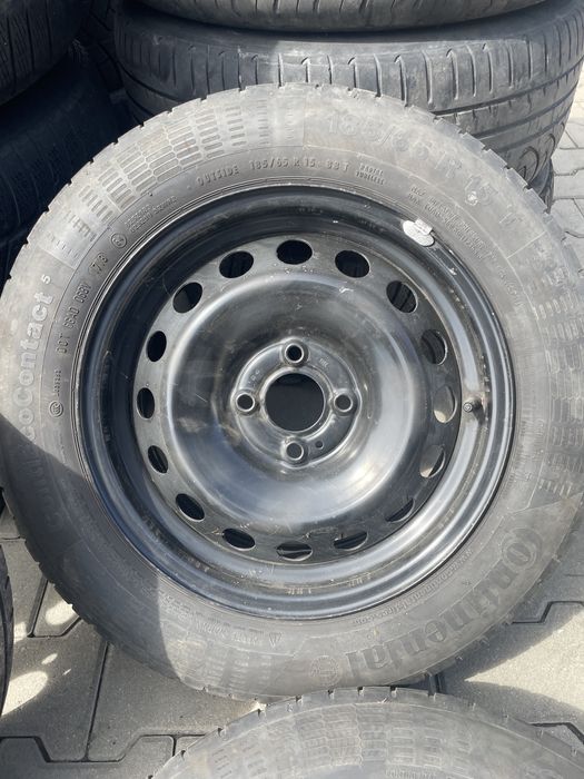 Jante Dacia Logan 4x100+ anvelope 185 65 15 Continental