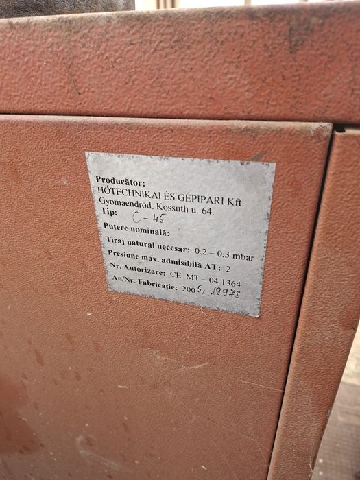 Centrala termica pe lemne 45 kw