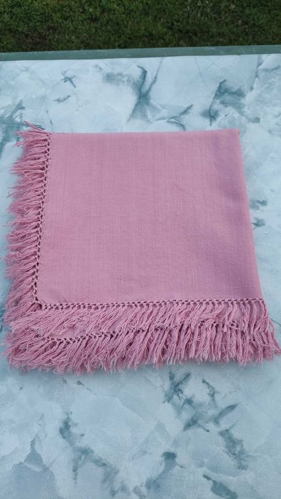 Покривка за маса с ресни 100% памук 114/114 см