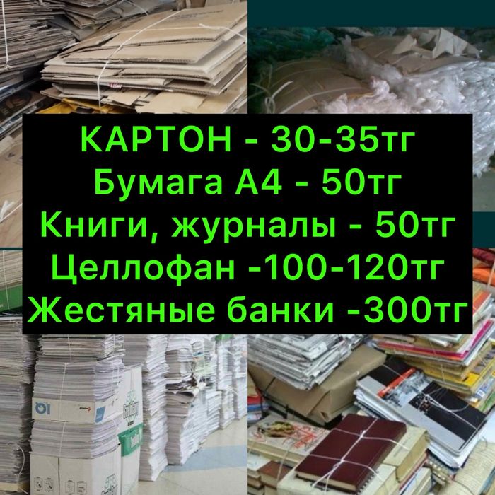 Прием картона, макулатура, книги, салафан целлофан. Алюминиевые банки