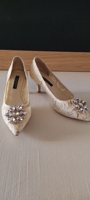 Обувки Dolce&Gabbana, светъл жълт нюанс