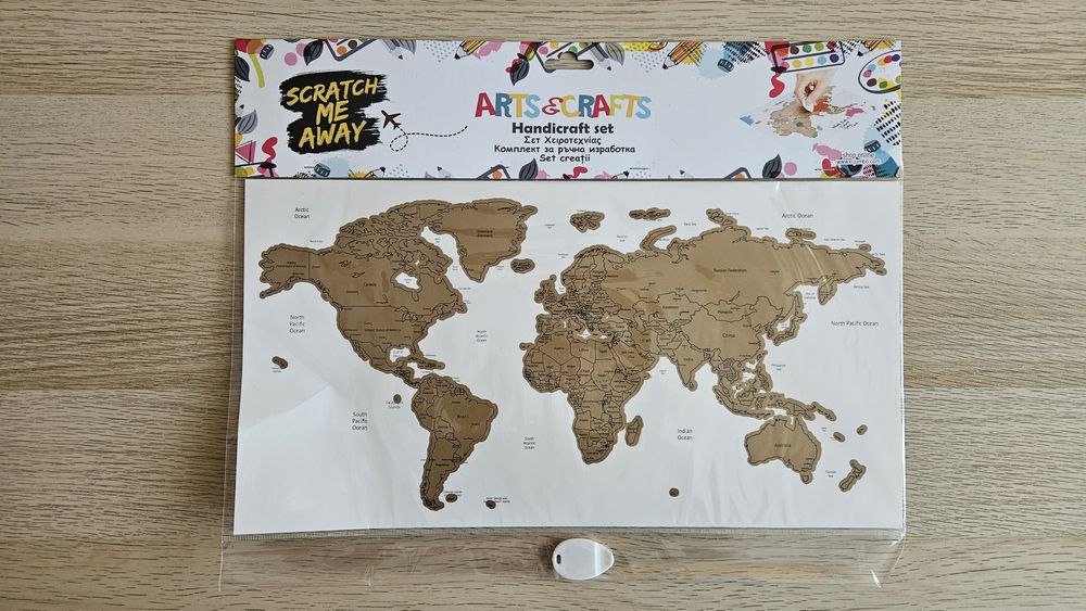 Set Creativ Harta Scratch & Unelte