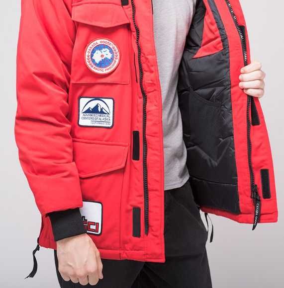Куртка зимняя Canada Goose цвет Красный Пуховик Доставка M-L разм