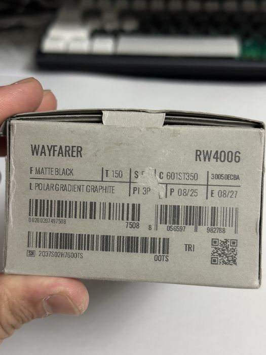 Ray ban meta wayfarer matte black