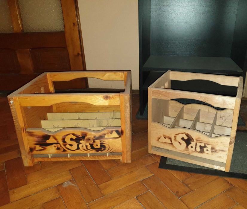 lada bere - suport vin - lada lemn decoratiune / suport sticle de vin