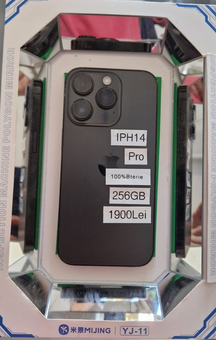 Magazin cu rate Iphone 14 pro  256GB black stare foarte buna 6 luni garantie