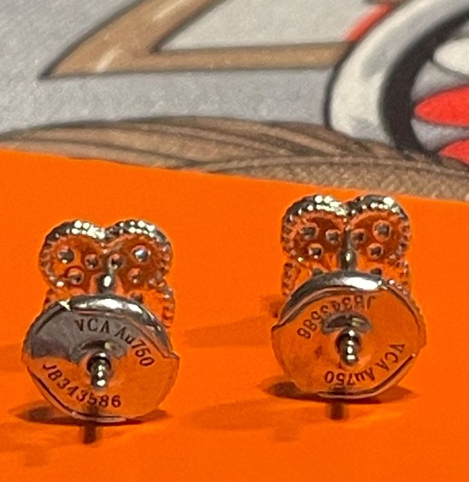 Сребърни S925 обеци с форма на детелина