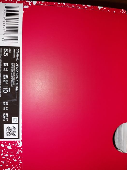 Jordan retro 6 Red Oreo