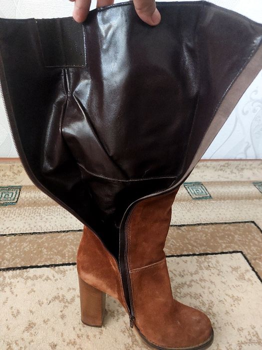 Сапоги натуральная замша