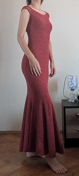 Официална рокля в (керемидено) червено bote, p-p S