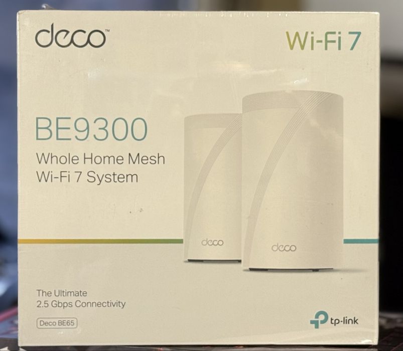НОВО!!! Меш система Wi-Fi TP-Link Deco BE65 (2 бр.), BE9300, Tri-Band