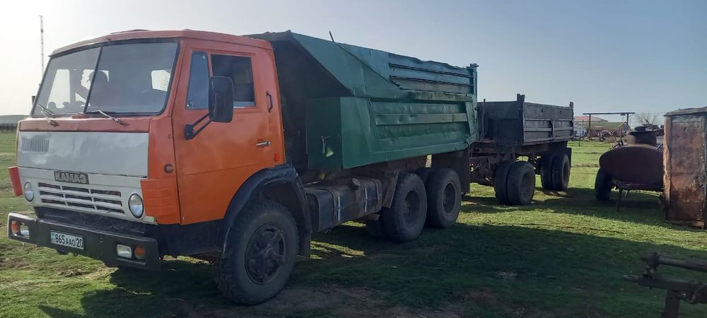 Камаз прицеппен бірге