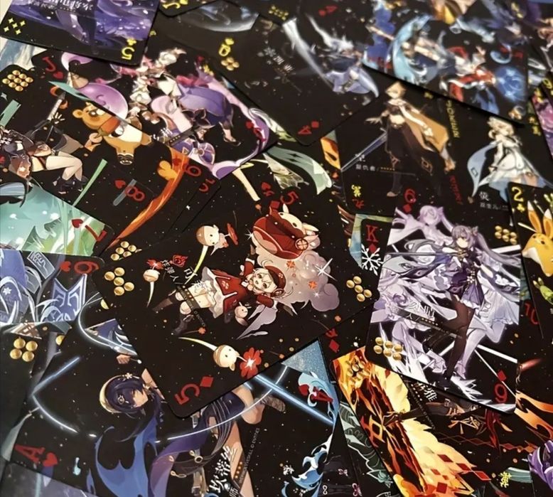 Аниме стикери Genshin Impact 50бр комплект