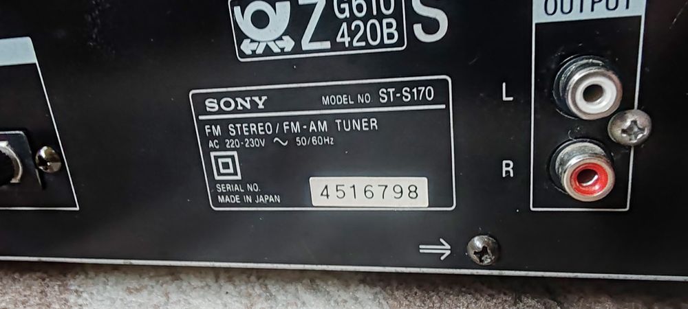 Tuner Sony fm stereo