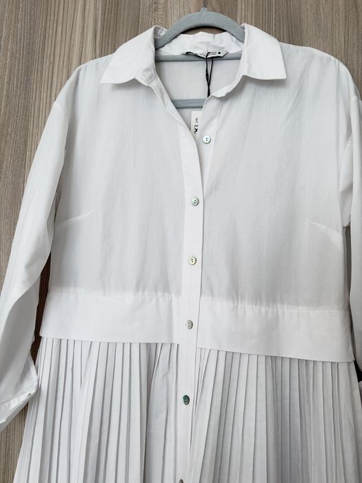 Zara - camasa rochie-camasa alba, lunga