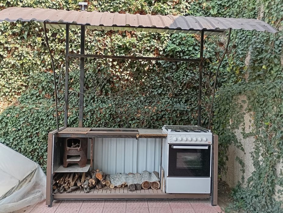 Барбекю мангал с навесом