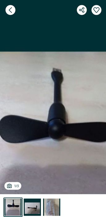 Ventilator USB Omega Negru