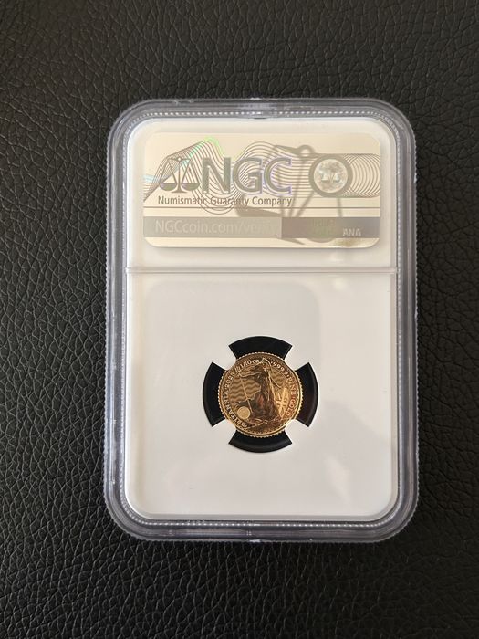Monedă aur 1/10 oz Britannia 2023 - Regele Charles III - NGC MS69 First 500 Struck