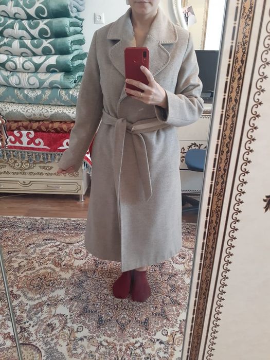 Пальто кашемир беж- 44 размер