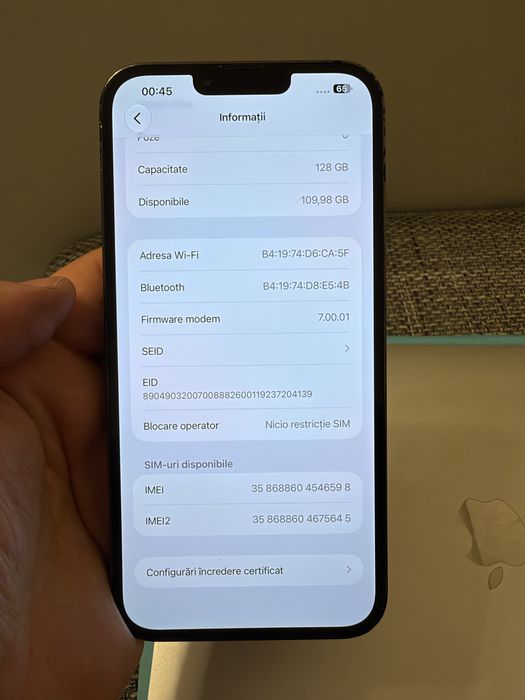 iPhone 13 Pro Max 128GB Green – Baterie Originală 98%