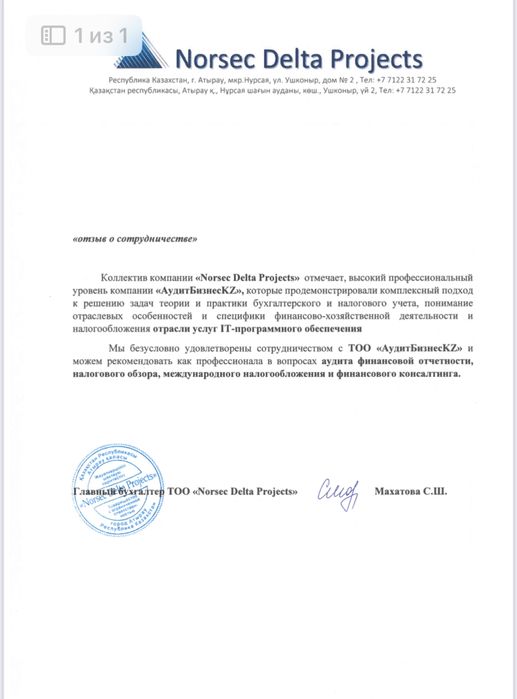 Аудиторские услуги