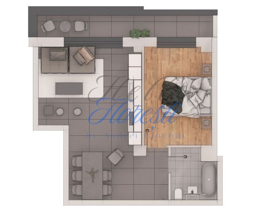 Apartament 2 camere, 49,34mp, ansamblu NZEB, zona Terra