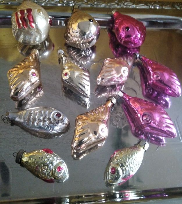 Елочные игрушки, стекло СССР