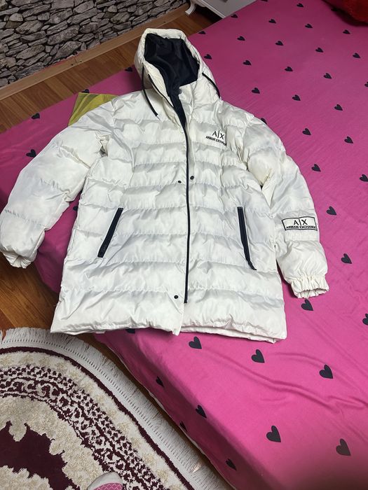 Geaca armani barbati alba L