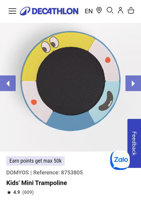 Trambulina de interior pentru copii Decathlon