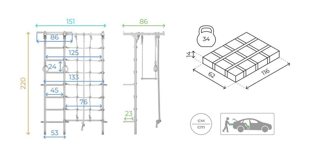 Шведская стенка Romana S7.1