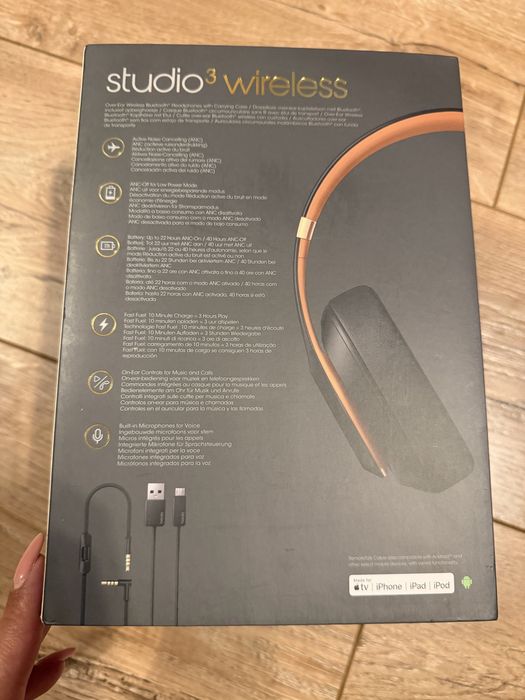 Casti over ear Beats Studio3, wireless, Shadow Gray