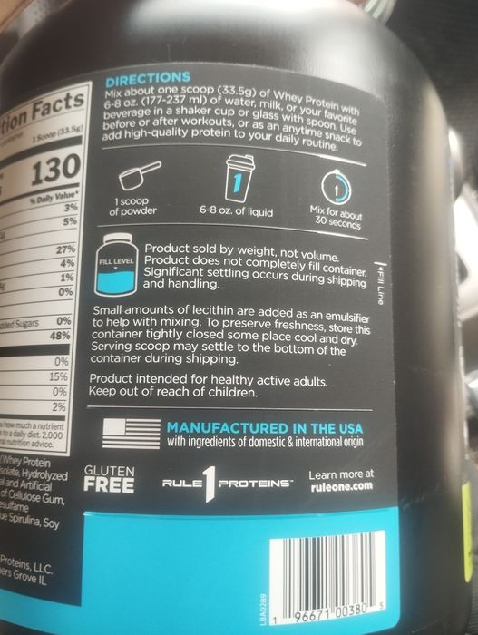 Rule 1 whey protein sotiladi