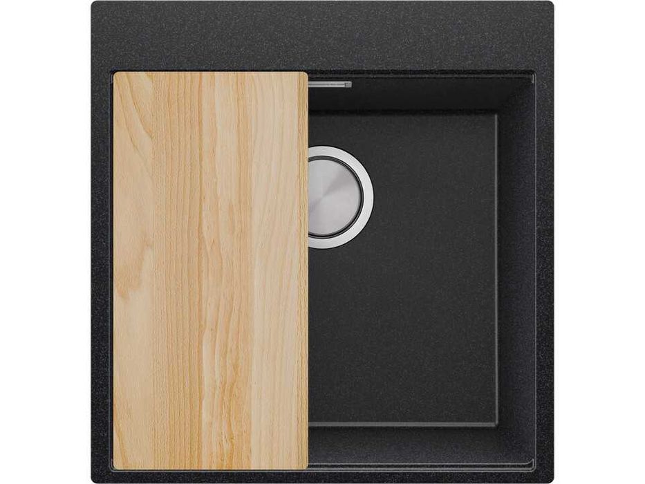 Кухненска Мивка от гранит модел Осло 50 XXL 490 x 500 mm - графит