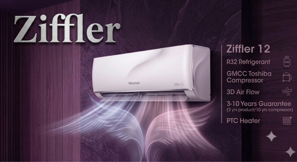 Кондицонер Ziffler R32/Gmcc Toshiba/Ptc Heater/3d airFlow/3-10гарантия