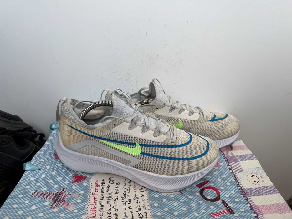 Nike Zoom Fly 4 White Imperial Blue Lime Glow''оригинални маратонки 44 номер