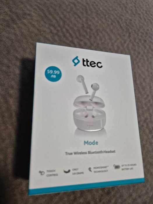 Безжични слушалки "ttec TWS Modе" Бели